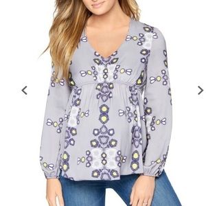 Madderson London Juno Print Blouse Purple Small